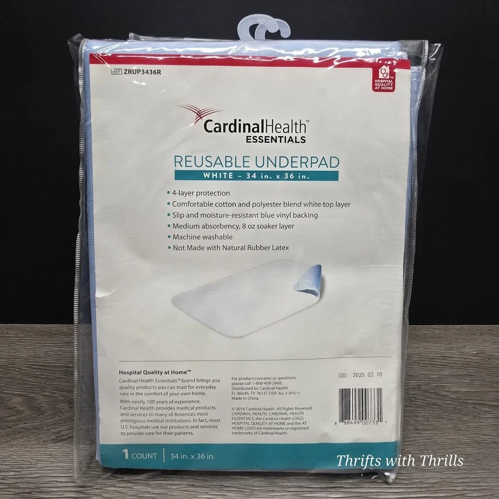 Cardinal Health - Reusable Bed Underpad - Blue - 34